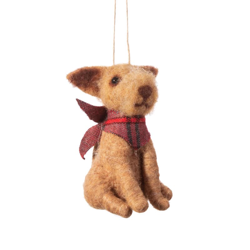 Felt dog decoration