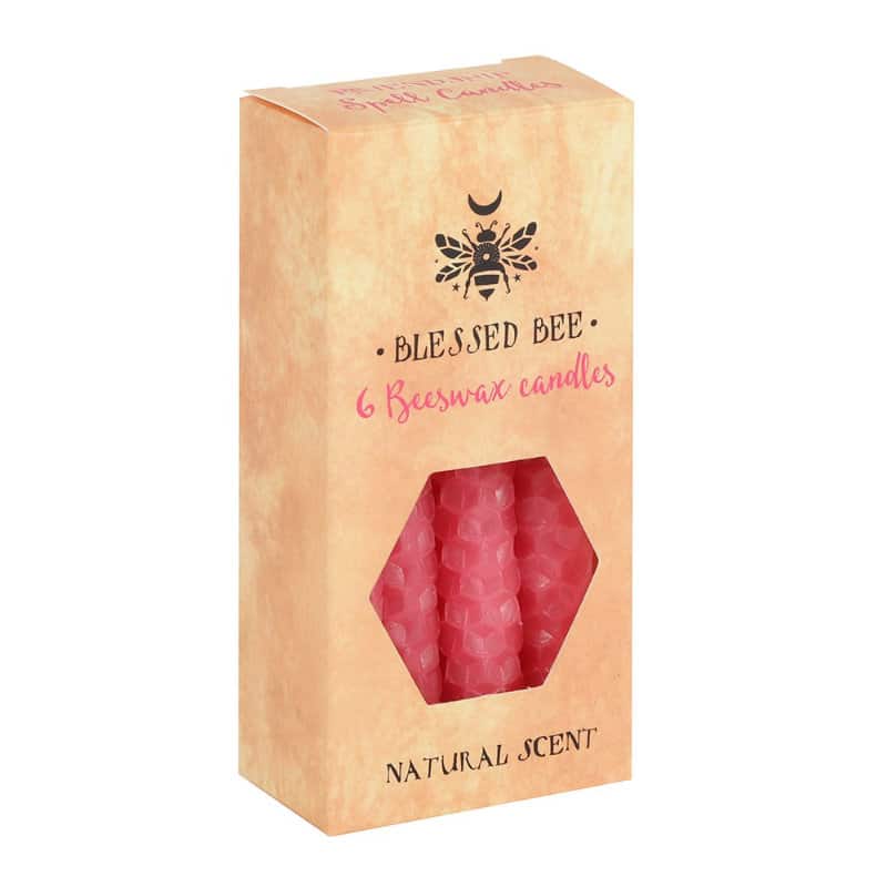 Pink Beeswax Candles Small- Pack of 6
