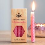 Pink Beeswax Candles Small- Pack of 6