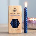 Blue Beeswax Candles Small- Pack of 6