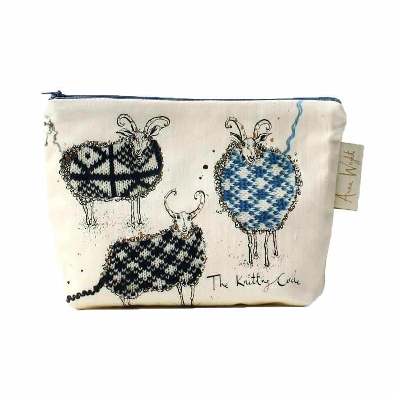 The Knitting Circle Sheep Make Up Bag