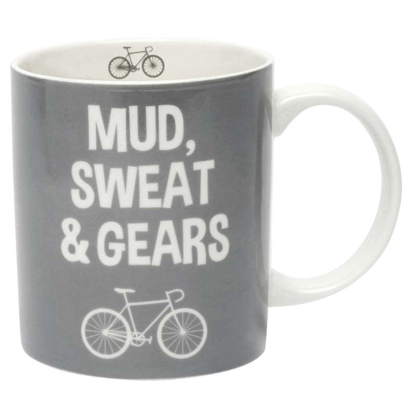 Mud, sweat and gears cycling mug