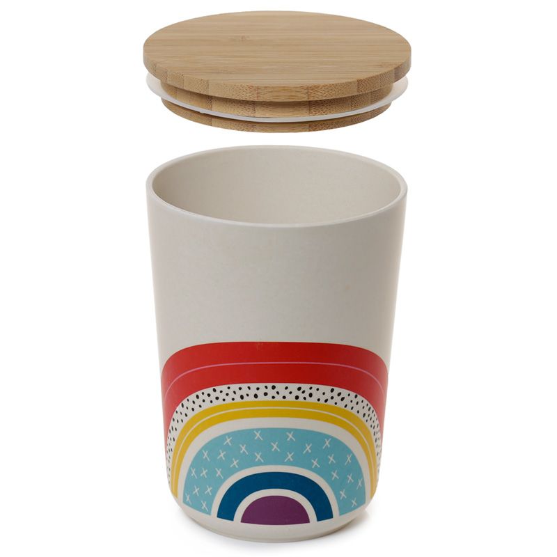 Rainbow Bamboo Storage Jar - Medium