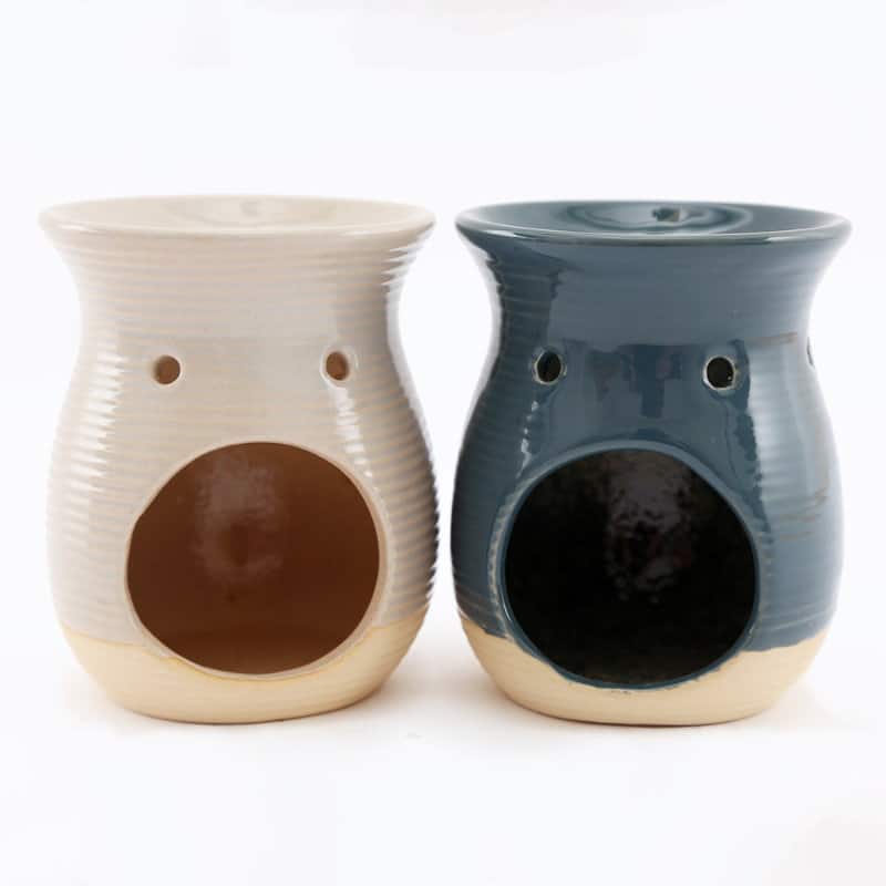 Ribbed Ceramic Oil Burner 10cm