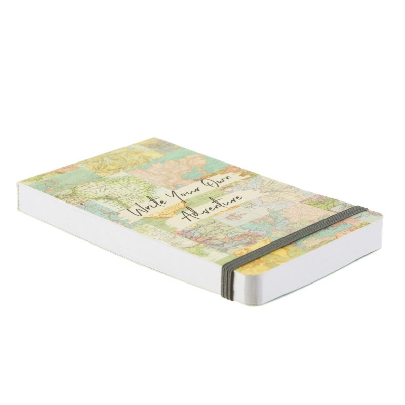 Vintage Map Collage Flip Notebook