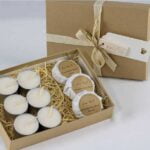 natural scented wax melt & tea light gift set.