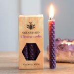 Purple Beeswax Candles Small- Pack of 6