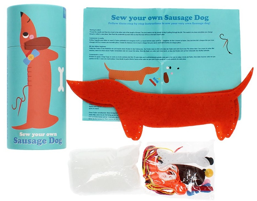 contents of sew your own sausage dog