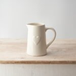 Ceramic White Heart Jug