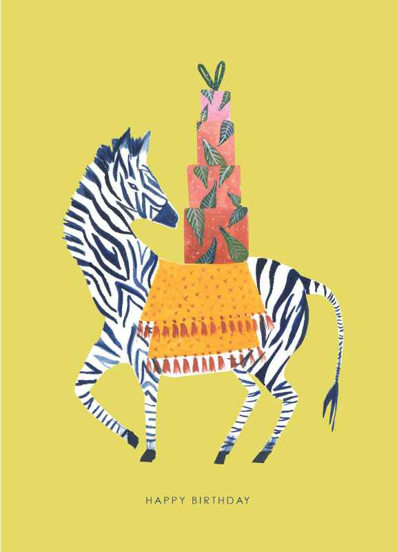 Zebra with Presents Greeting Card - Image 2