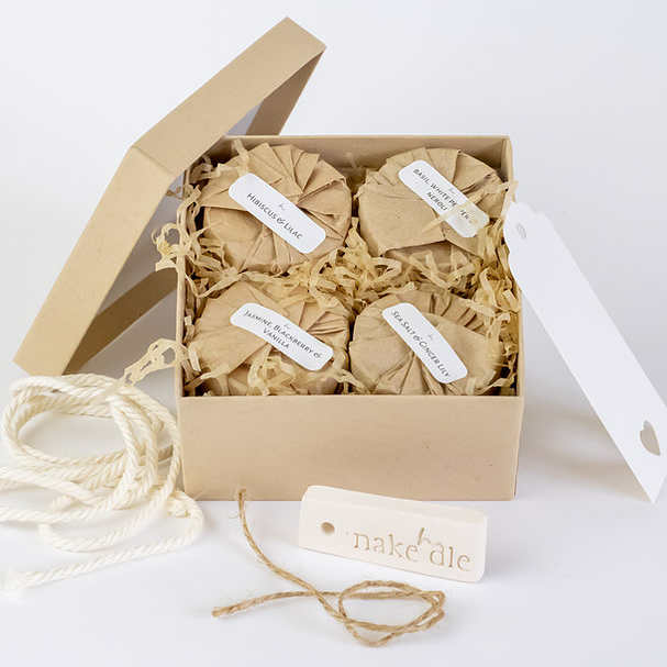 Set of 8 natural, eco tealights
