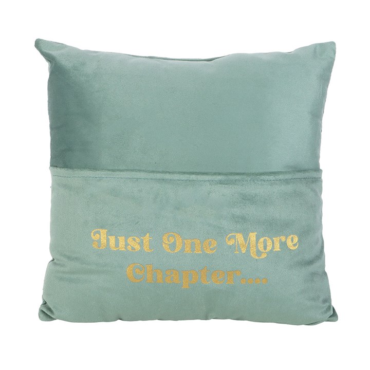 Just One More Chapter Cushion with Book Pocket - Image 2