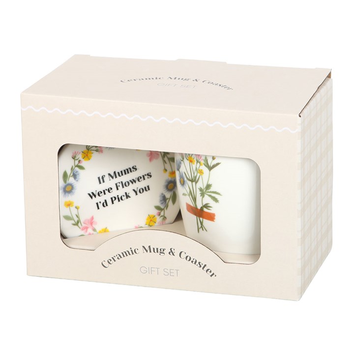 If Mums Were Flowers Floral Mug & Coaster Set - Image 4