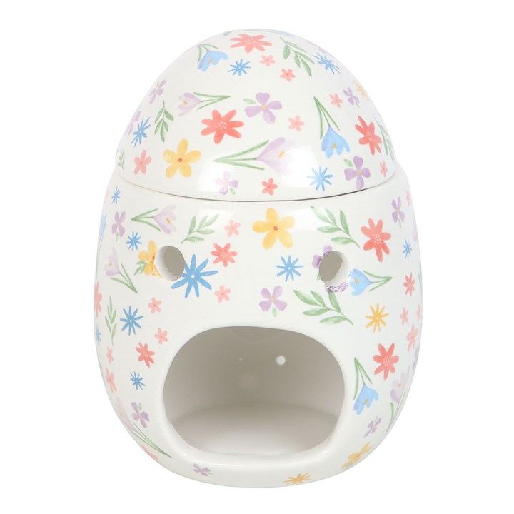 Spring Floral Print Egg Oil Burner and Wax Warmer - Image 2