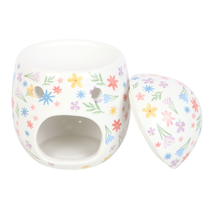 Spring Floral Print Egg Oil Burner and Wax Warmer - Image 3