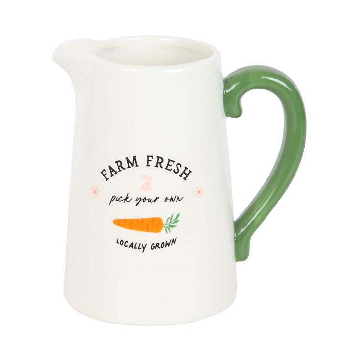 Farm Fresh Carrot Patch Ceramic Flower Jug - Image 3