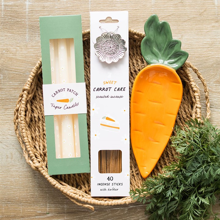 Set of 3 Carrot Patch Daisy Taper Candles - Image 4