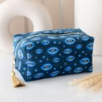 All Seeing Eye Print Velvet Makeup Bag