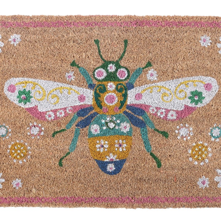Natural Floral Bee Doormat - Image 3
