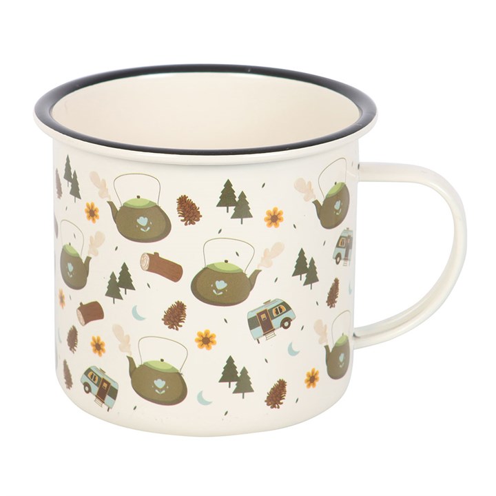 Camping Print Enamel Mug - Image 3