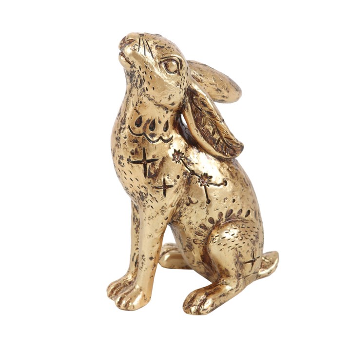 13cm Resin Midnight Hare Ornament - Image 2
