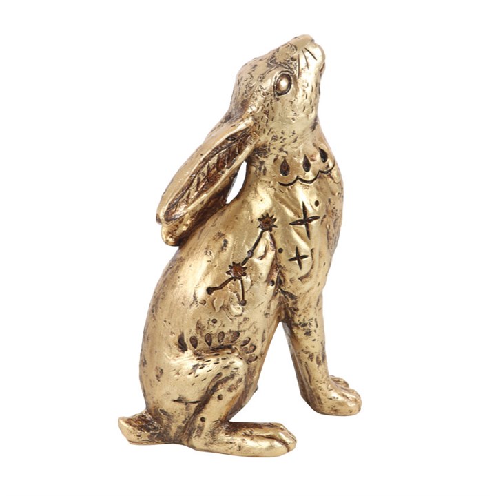 13cm Resin Midnight Hare Ornament - Image 3