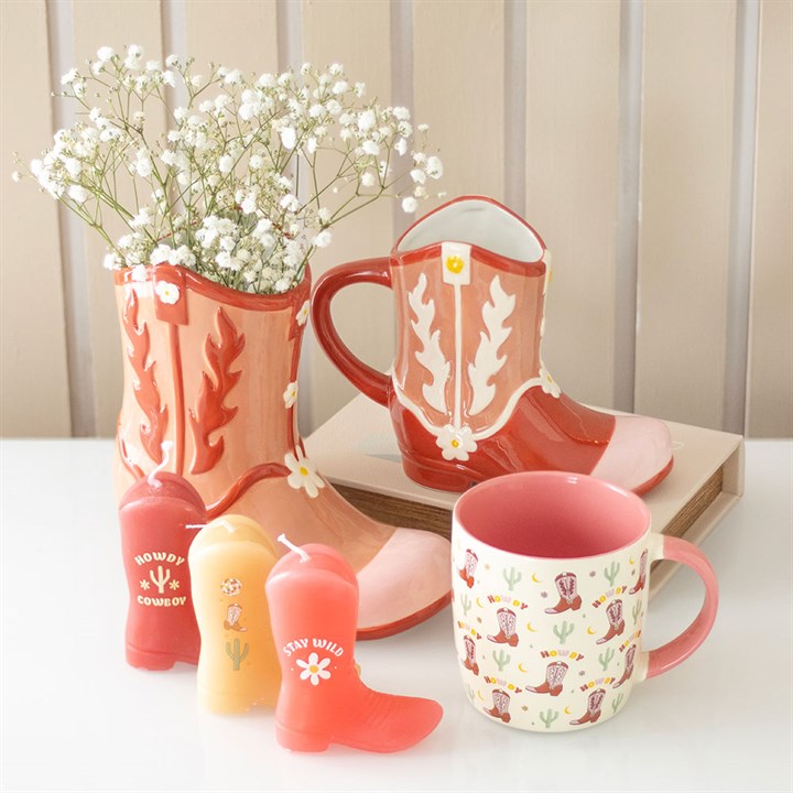 Pink Cowboy Boot Shaped Mug - Image 4