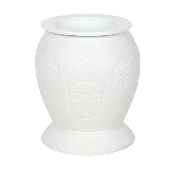 White Ceramic Buddha Electric Wax Warmer - Image 2