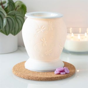 Dragonfly White Electric Burner and Wax Warmer