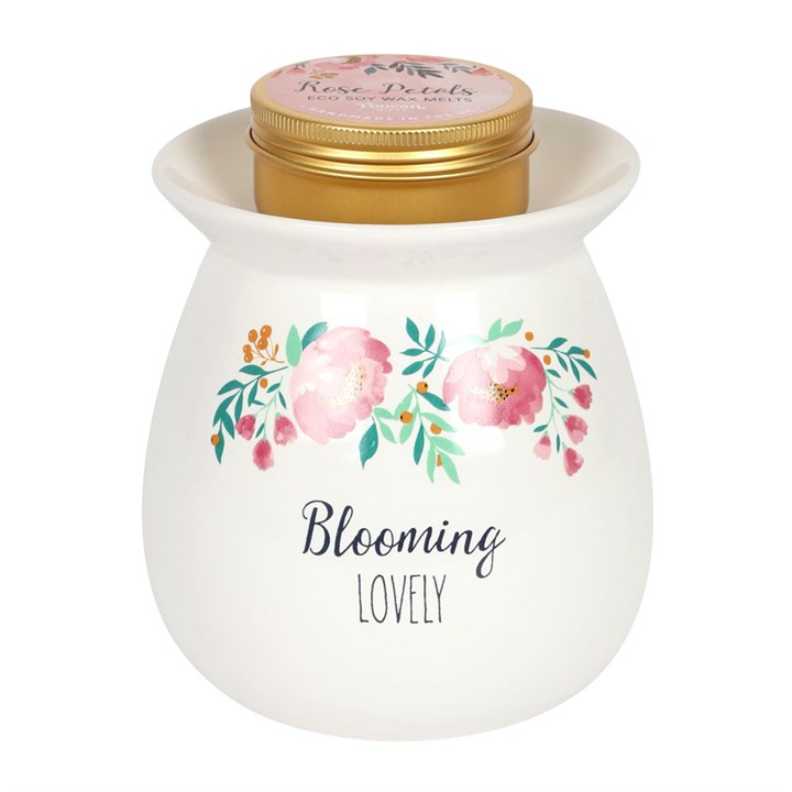 Large Blooming Lovely Wax Melt Burner Gift Set - Image 2