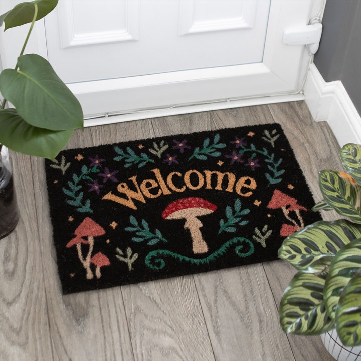 Black Mushroom Welcome Doormat - Image 4