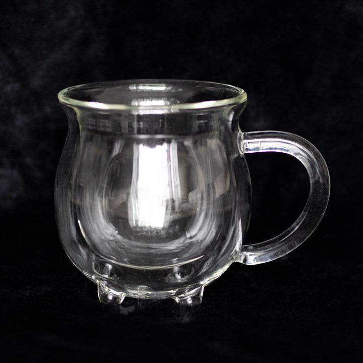 Clear Double Walled Glass Cauldron Mug - Image 3