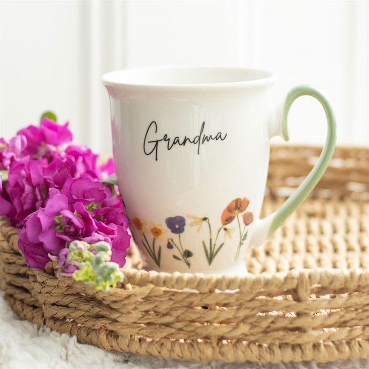 Grandma Wildflower Pedestal Mug - Image 4