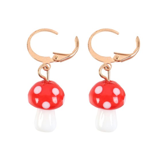 Toadstool Dangle Earrings - Image 4