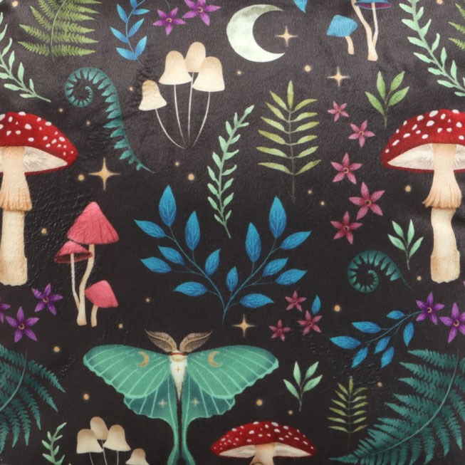 Square Dark Forest Print Cushion - Image 2